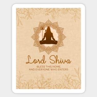 Lord Shiva - Bless this home and everyone who enters- Indian god -Bless this home - Spirituality Sticker